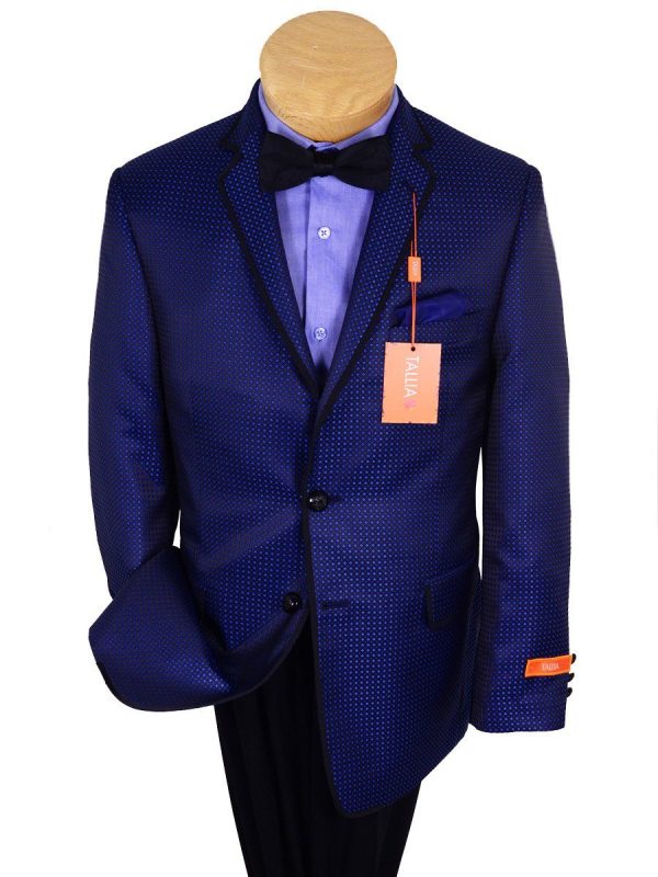 Tallia 20227 Boy s Sport Coat - Neat - Blue Black Supply