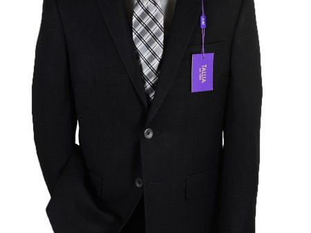 Tallia Purple 20246 70% Polyester   30% Rayon Boy s Suit - Tonal Stripe - Black Sale