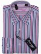 Ragazzo 15975 75% Cotton 22% Poliamide 3% Elastine Boy s Dress Shirt - Stripe - White, pink, blue, and navy, Long Sleeve Sale