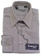 Ragazzo 12019 100% Cotton Boy s Dress Shirt - Diagonal Tonal Weave - Sterling, Long Sleeve Hot on Sale