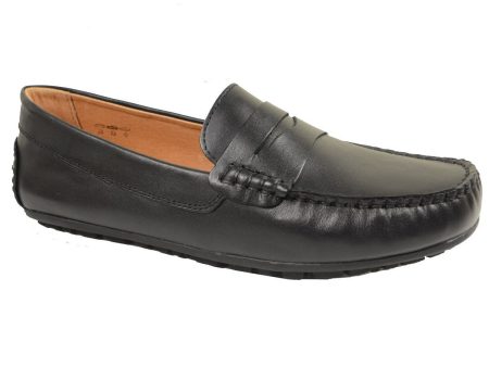 Umi 20047 100% Leather and Lining Boy s Loafer Shoes - Driving Penny - Black, Man-made Outsole Discount