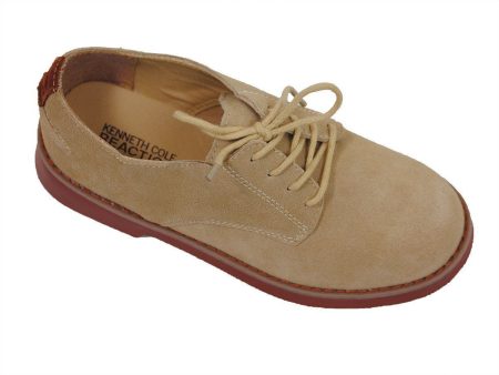 Kenneth Cole 16197 100% Leather Boy s Shoe - Nubuck Finish - Sand Online Sale