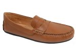 Umi 20032 100% Leather and Lining Boy s Loafer Shoes - Driving Penny - Cogn, Man-made Outsole Fashion