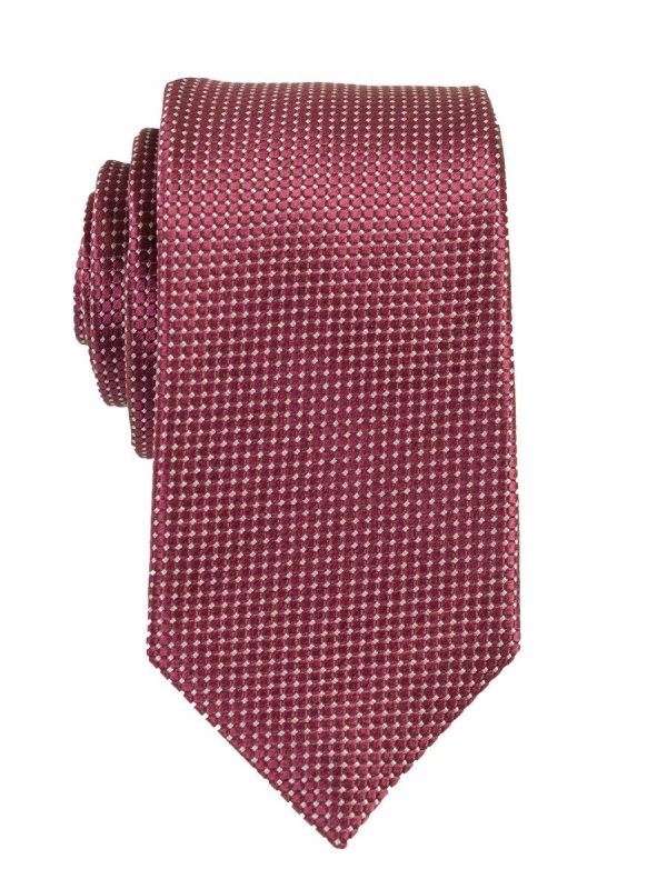 Heritage House 18145 100% Woven Silk Boy s Tie - Neat - Burgandy Hot on Sale