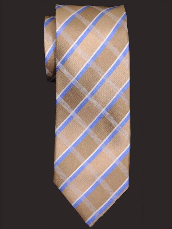 Boy s Tie 16039 Tan Blue Discount