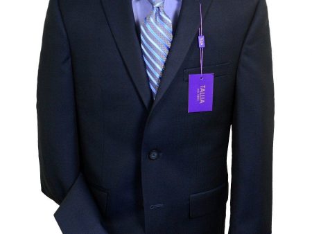 Tallia Purple 20235 70% Wool  30% Polyester Boy s Suit - Sharkskin - Blue Online now