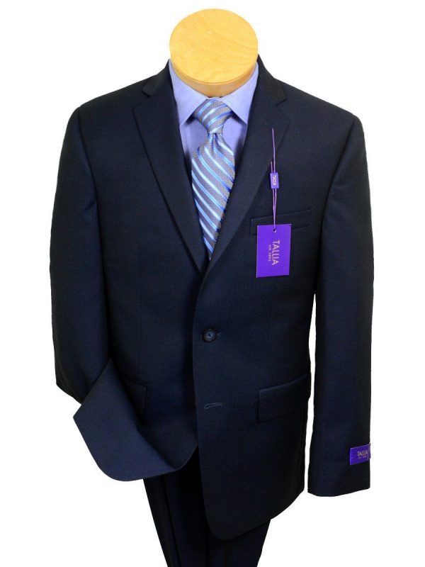 Tallia Purple 20235 70% Wool  30% Polyester Boy s Suit - Sharkskin - Blue Online now