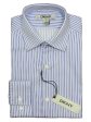 DKNY 20331 100% Cotton Boy s Dress Shirt - Stripe - Blue White, Long Sleeve For Sale