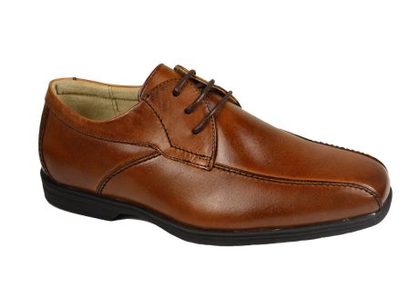 Florsheim 20145 Leather Boy s Dress Shoes - Oxford - Cognac, Leather Lining on Sale