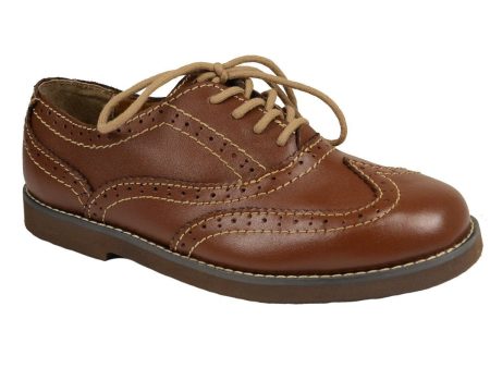 Florsheim 20168 Lace-Up Boy s Shoes - Wing Tip - Cogn, Leather Online now