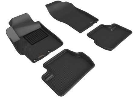 3D Maxpider 08-15 Mitsubishi Lancer Evolution X Kagu 1st 2nd Row - Floor Mat Set (Black) Sale