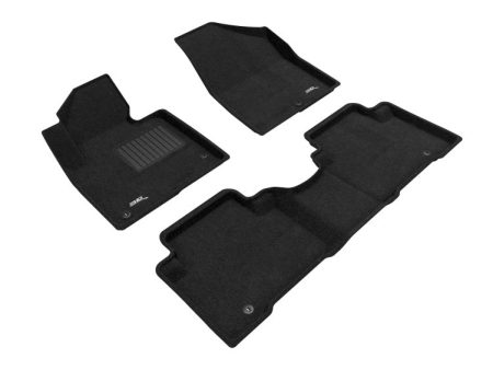 3D Maxpider 13-18 Hyundai Santa Fe Sport Elegant 1st 2nd Row - Floor Mat Set (Black) on Sale