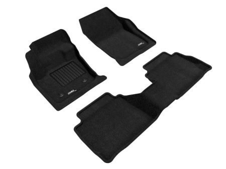 3D Maxpider 13-16 Ford Fusion Elegant 1st 2nd Row - Floor Mat Set (Black) Fashion